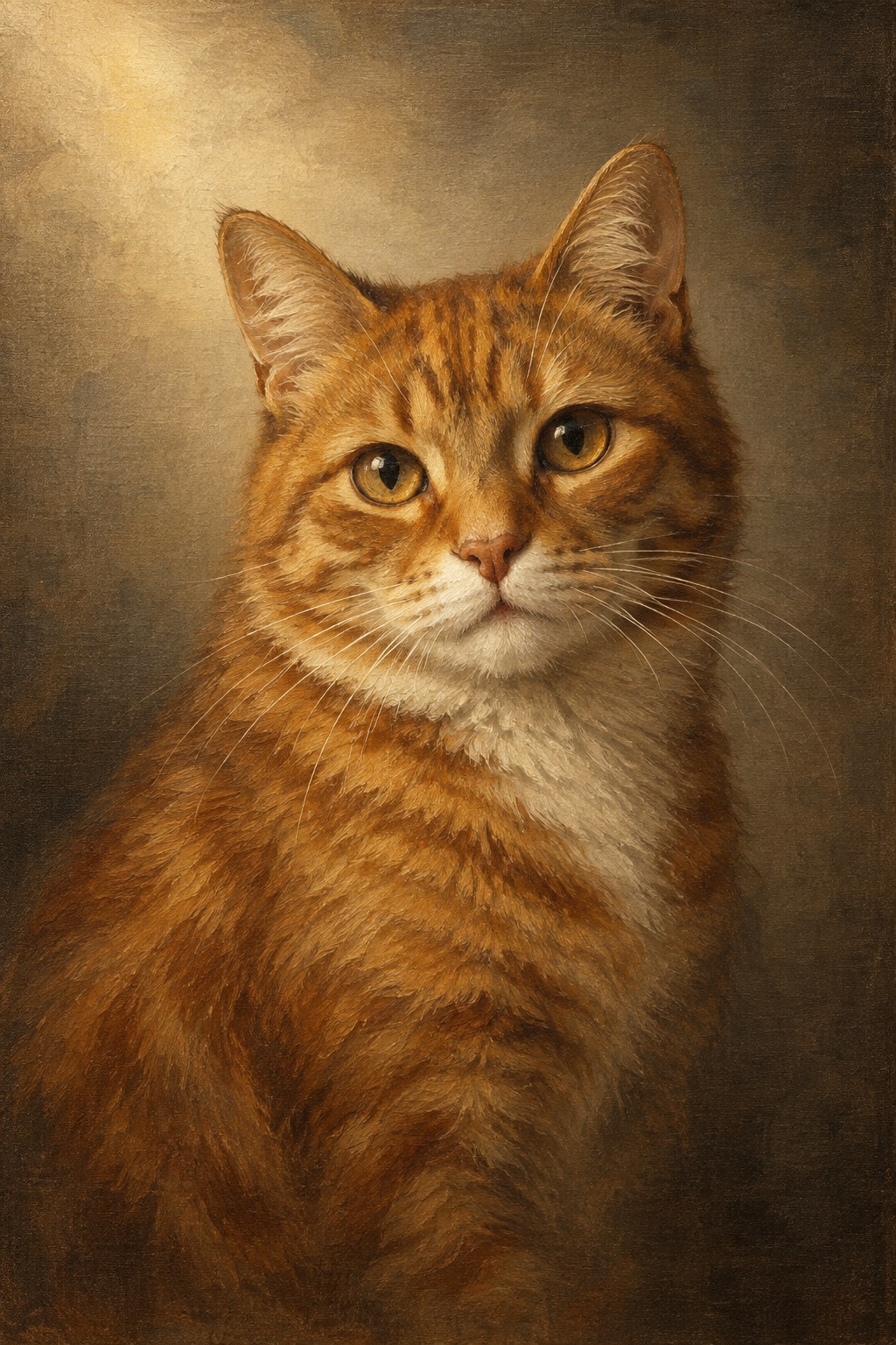 An oil-style orange cat in the Legacy style