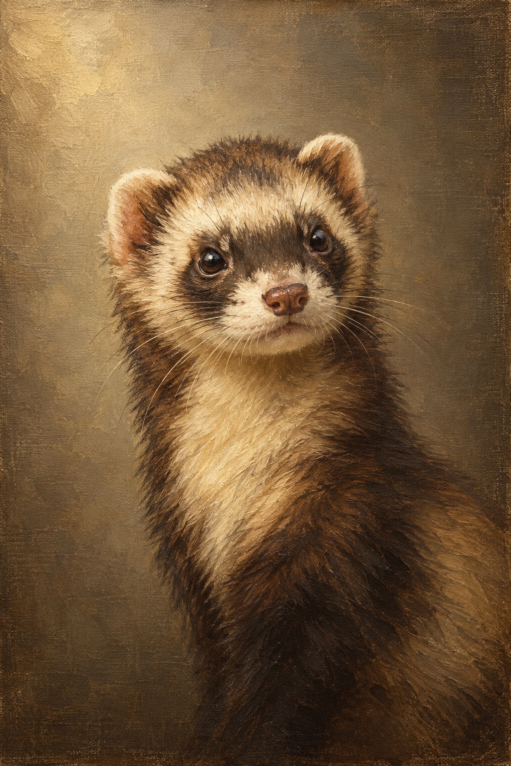 An oil-style ferret in the Legacy style