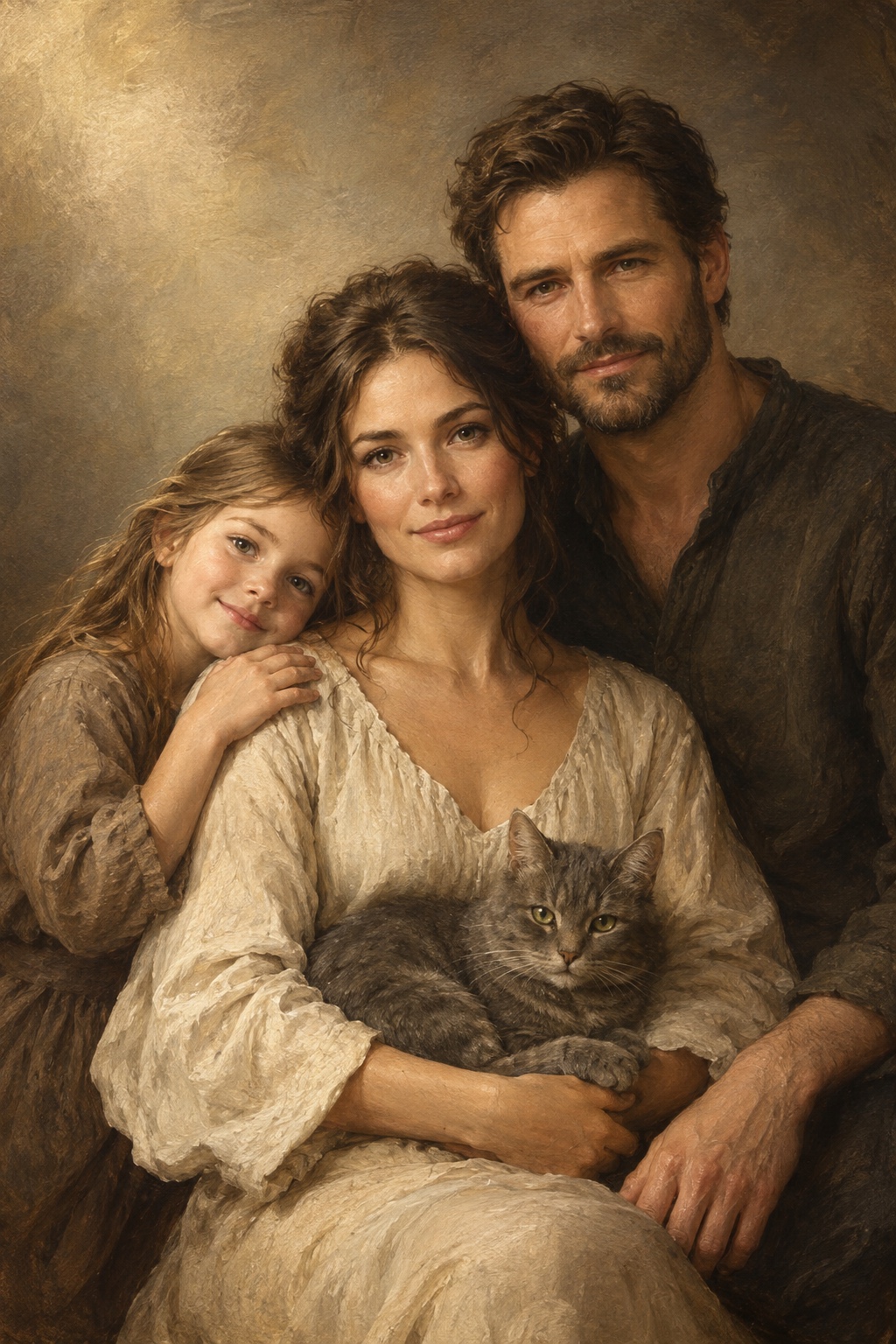 Family Portrait With Pets